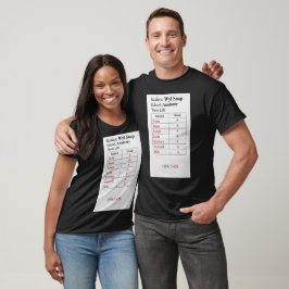 Camiseta Cartão de Notas