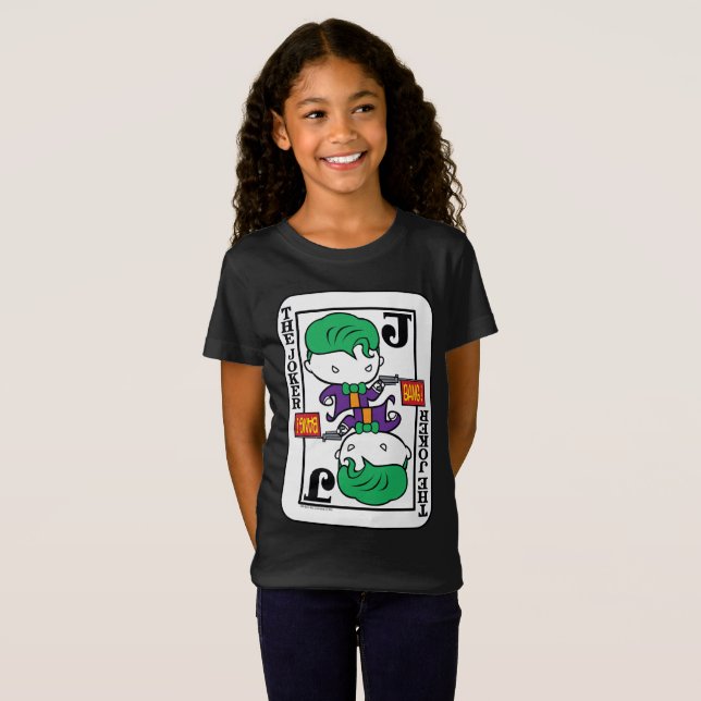 Camiseta Cartão de Reprodução de Joker Chibi (Frente Completa)