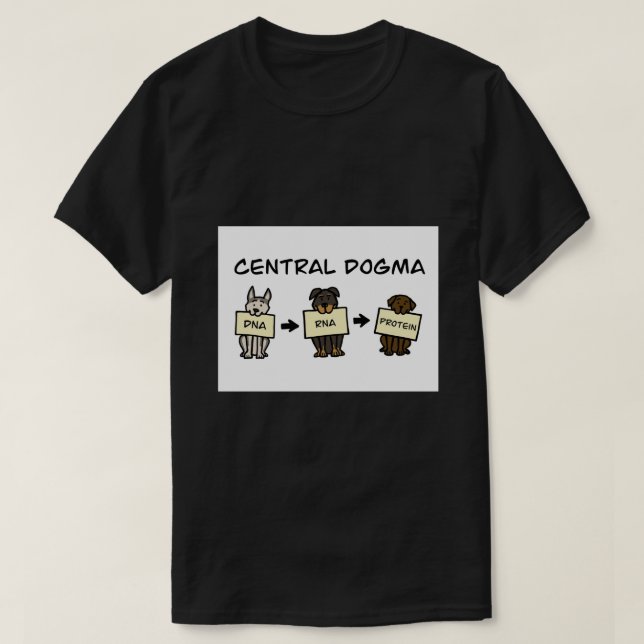 Camiseta Cartão de Saudação Central para Cães Dogma (Frente do Design)