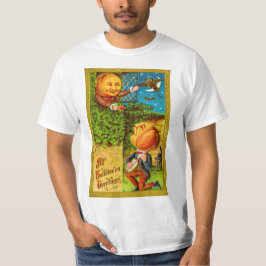 Camiseta cartão de saudações vintage halloween