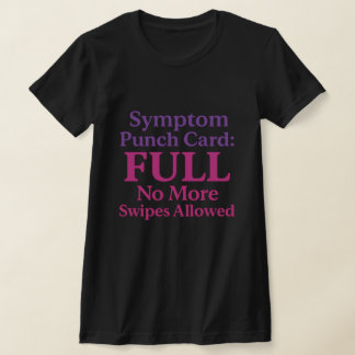 Camiseta Cartão de Sintomas Punch - Exaustão Divertida