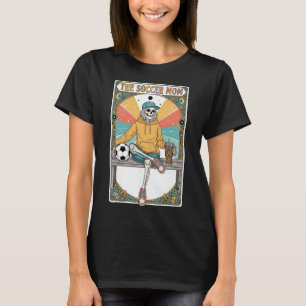 Camiseta Cartão de Tarô de Mãe de Futebol Esqueleto Café By
