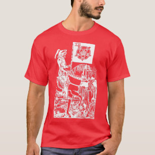 Camiseta Cartão de Tarô de Morte XIII Oculto Design Escuro 
