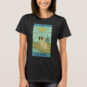 Camiseta Cartão de Tarot do Cão Pug para Proprietários de P