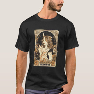 Camiseta Cartão de Tarot Paródia Divertida Mãe de Gato