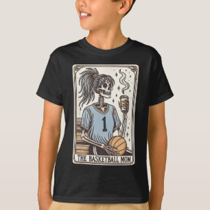 Camiseta Cartão de Tarot Sketll Mom Esqueleto Halloween Bru
