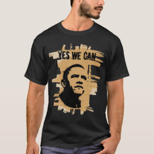 Camiseta Cartão do estêncil de Barack Obama (ambos os