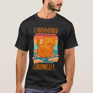 Camiseta Cartão Engraçado do Gato Crônicas de Papelão Amant