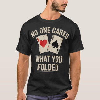 Camiseta Cartão Engraçado Tubarão Jogador de Pôquer Ninguém