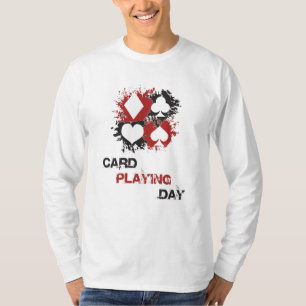 Camiseta Cartão Jogando Cartões Ace Cartões Poker Jogo Casi