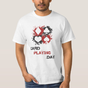 Camiseta Cartão Jogando Cartões Ace Cartões Poker Jogo Casi