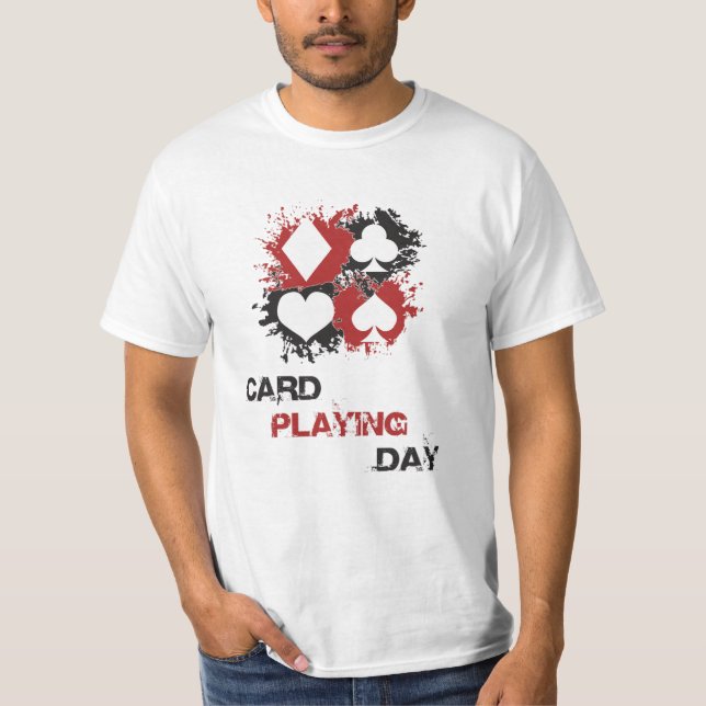 Camiseta Cartão Jogando Cartões Ace Cartões Poker Jogo Casi (Frente)