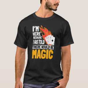 Camiseta Cartão mágico de desempenho mágico de ilusionista