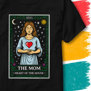 Camiseta Cartão Místico Tarot do Coração de Mãe Nutritiva