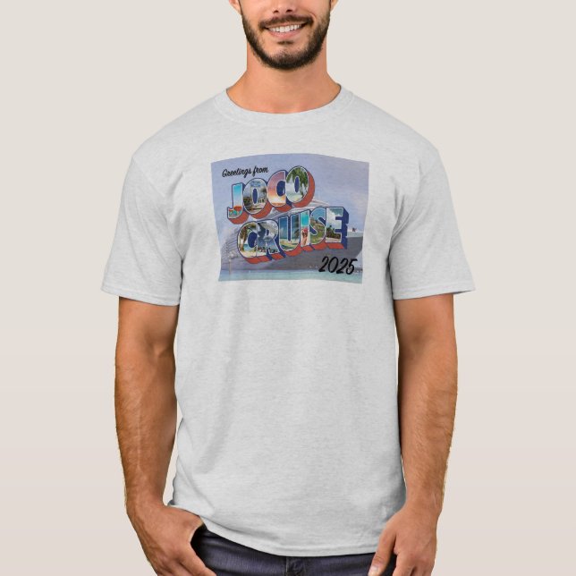 Camiseta Cartão postal a bordo do 2025 JoCo (Frente)