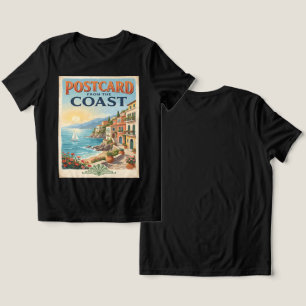Camiseta Cartão Postal Antigo do Verão Italiano na Costa
