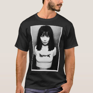 Camiseta Cartão-postal Black White Björk, 90s