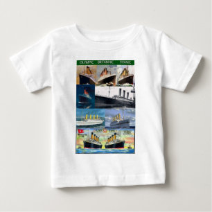 Camiseta cartão-postal titânico,britânico,olimpiadas,irmãs