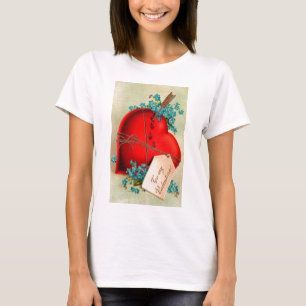 Camiseta Cartão-postal Vintage Grande Namorados Vermelho He