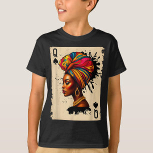 Camiseta Cartão Rainha Melanina Africana História Negra Org