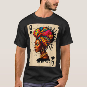Camiseta Cartão Rainha Melanina Africana História Negra Org