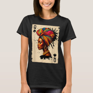 Camiseta Cartão Rainha Melanina Africana História Negra Org