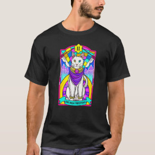 Camiseta Cartão Tarot de Arcana-de-Gato de Alto Sacerdote M