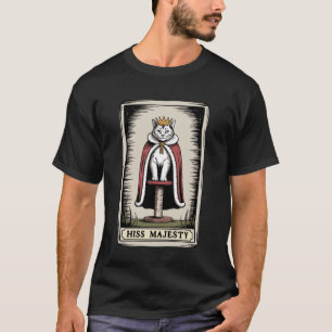 Camiseta Cartão Tarot de Gato Silvo Majestade Poste de Arra