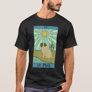 Camiseta Cartão Tarot do Cão Pug Proprietários de Pets Ocul
