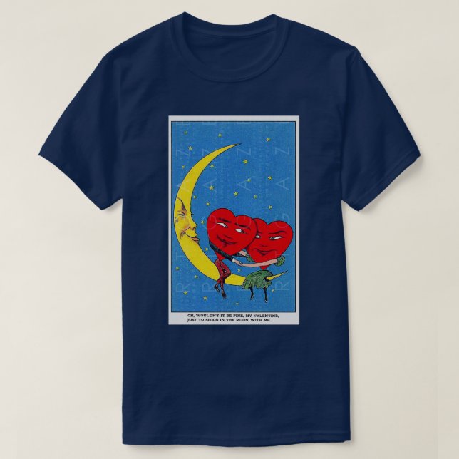 Camiseta cartão tarot moon e amantes (Frente do Design)