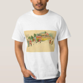 Camiseta cartão tradicional de natal vintage