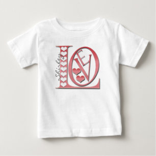 Camiseta Cartas de Amor com Corações por Shirley Taylor