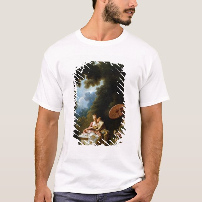 Camiseta Cartas de amor por Jean Honore Fragonard (Frente)