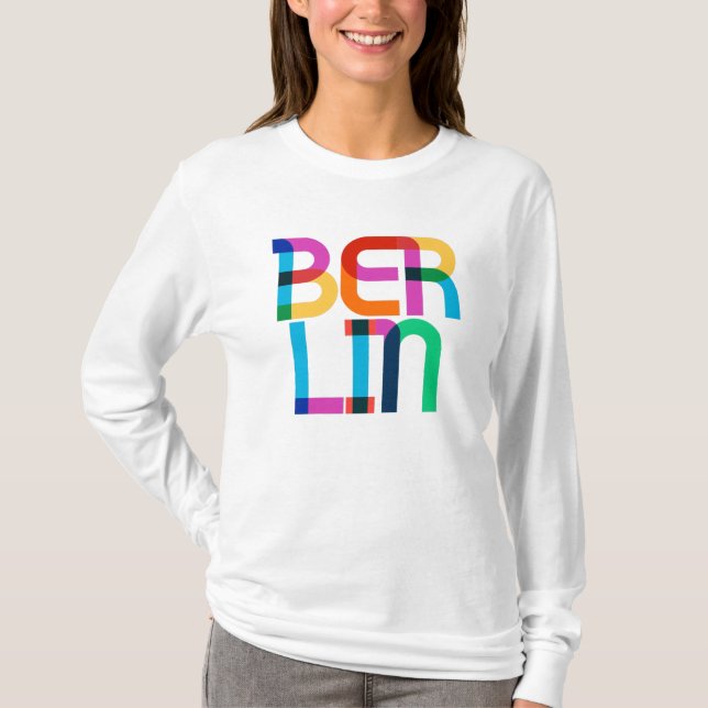 Camiseta Cartas de Arte Pop da Alemanha de Berlim (Frente)