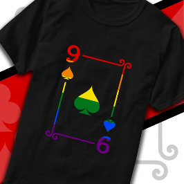 Camiseta Cartas de Baralho da Bandeira do Orgulho LGBTQ Nov