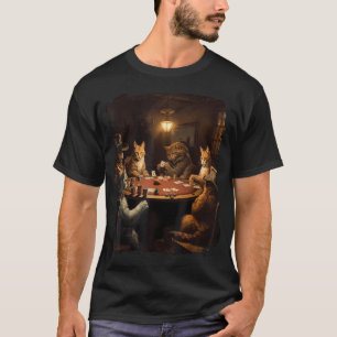 Camiseta Cartas de Baralho Pop Art Gatos Jogando Pôquer