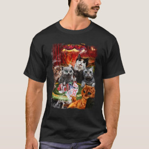 Camiseta Cartas de Gato Jogando Poker