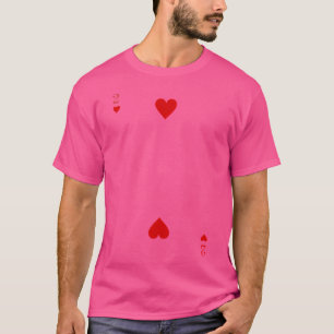 Camiseta Cartas de Jogar Two Of Hearts Halloween Cosplay