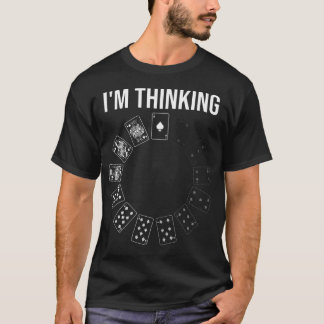 Camiseta Cartas de Poker Divertidas Estou Pensando