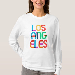 Camiseta Cartas de Pop de Arte dos Estados Unidos de Los An