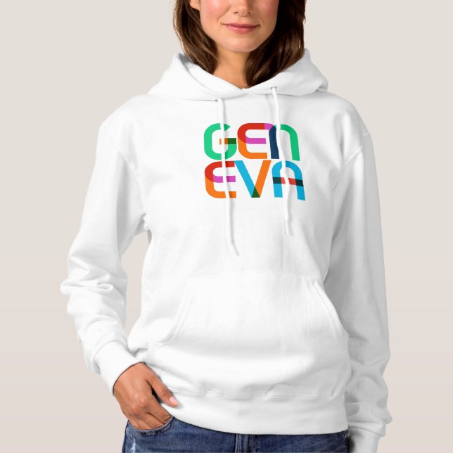 Camiseta Cartas de Pop de Suiça de Genebra (Frente)
