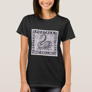 Camiseta Cartaz antigo da Austrália com Cisne