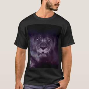 Camiseta Cartaz de Arte de Leão Galáxico