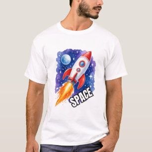 Camiseta Cartaz de Aventura Espacial   Aventura Espera Entr