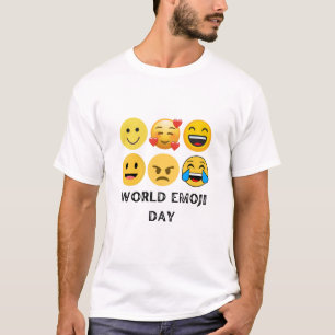 Camiseta Cartaz de Celebração do Dia Mundial do Emoji