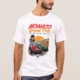 Camiseta Cartaz de Corrida Clássico Riviera Mônaco Vintage