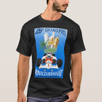 Camiseta Cartaz de Corrida do Grande Prêmio de Mônaco de 19