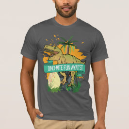 CAMISETA CARTAZ DE DINOSSAURO