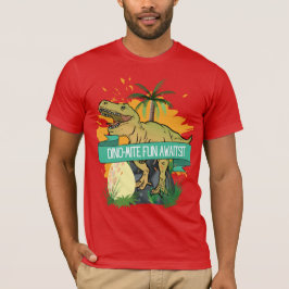 CAMISETA CARTAZ DE DINOSSAURO