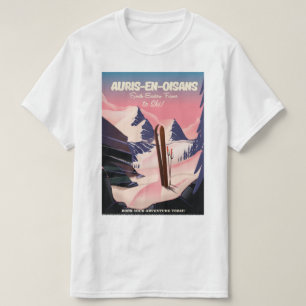 Camiseta Cartaz de esqui AURIS-EN-OISANS França